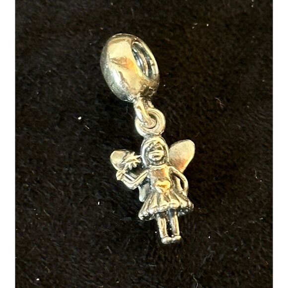 Pandora Fairy Tale 14k Gold Heart 925 Sterling Silver Dangle Charm Authentic - Picture 1 of 4